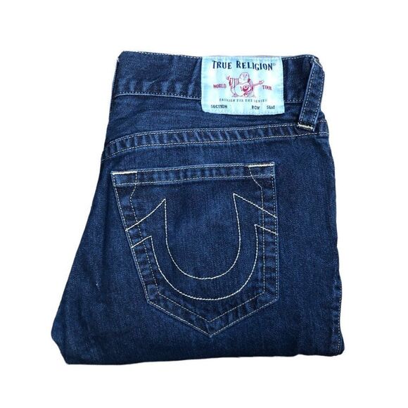 TRUE Religion Jeans Size 34 GENO Blue - Picture 1 of 9